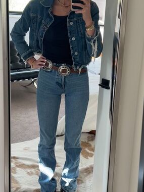 Reformation Women's Flare Jeans in Blue Denim